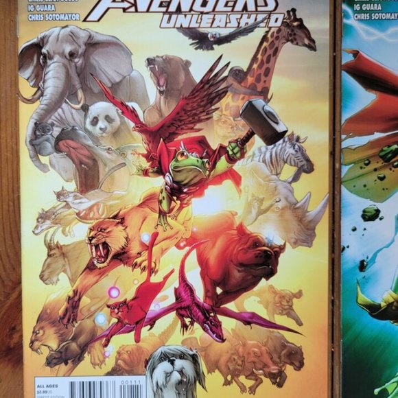 "Lockjaw & the Pet Avengers Unleashed" Comic Books 1-4 Complete Set - Frog Thor! - Picture 3 of 6